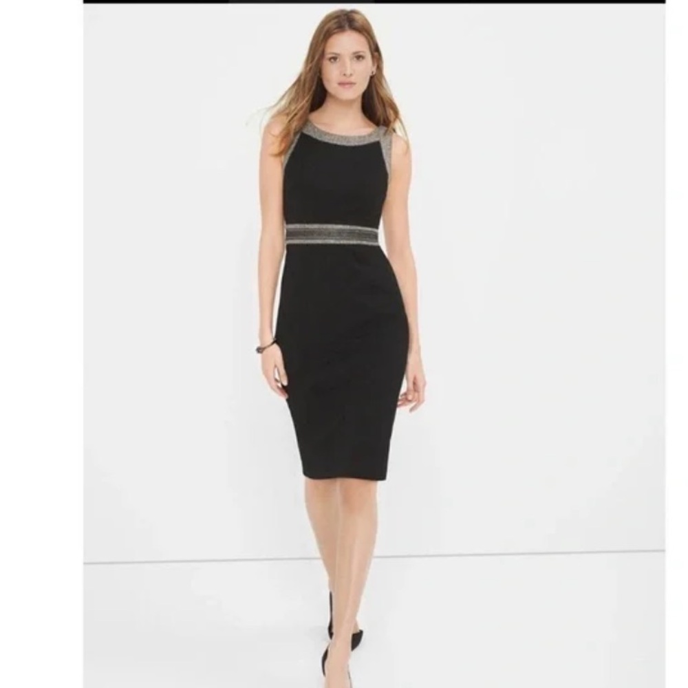 White House Black Market ponte fitted‎ dress . Worn about 2-3x. Excellent shape!